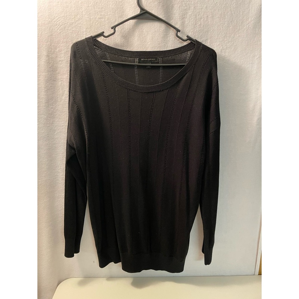 Banana Republic sweater long sleeve black knit size medium women’s